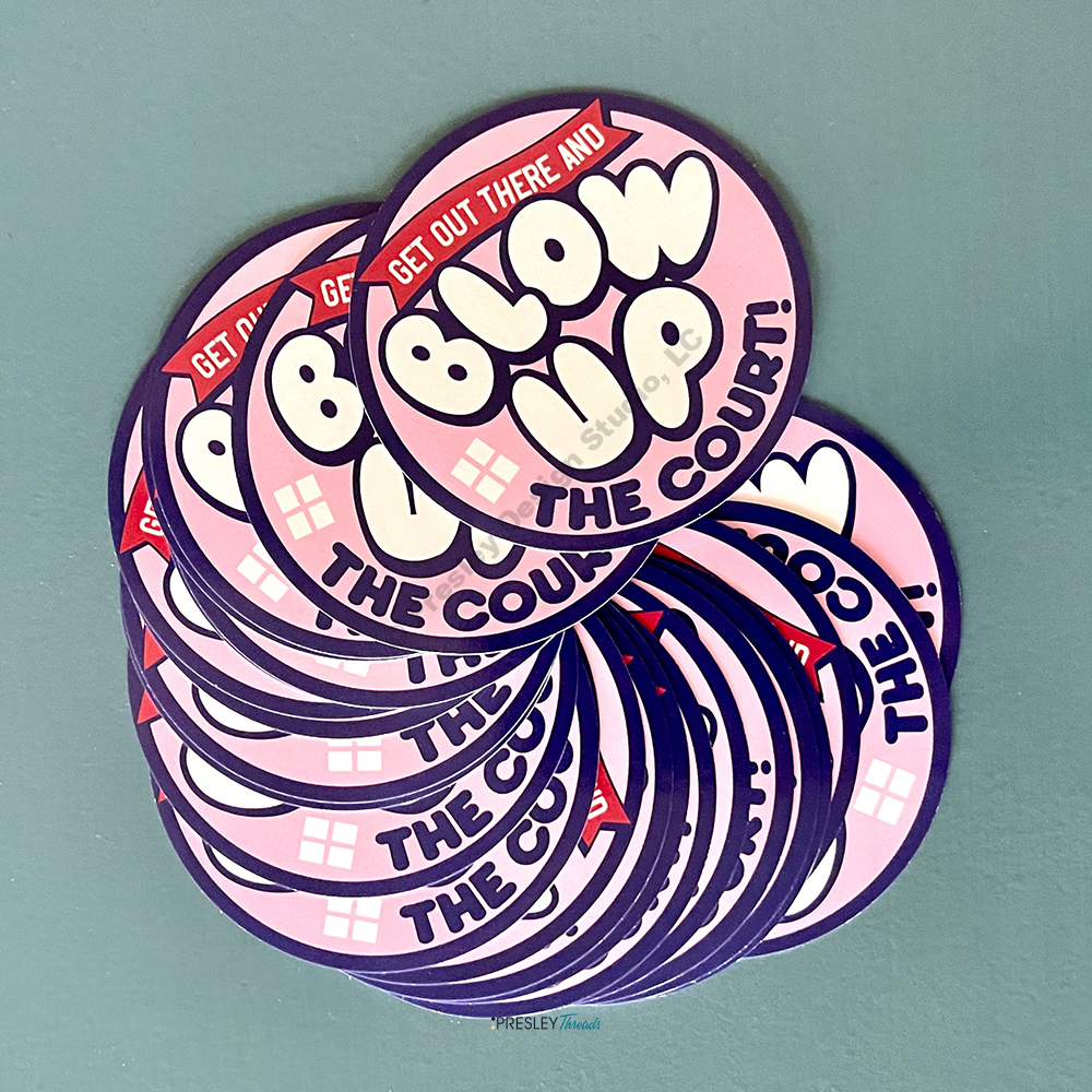 Blow Pop: Team Motivational Stickers (set of 24) blow up pink