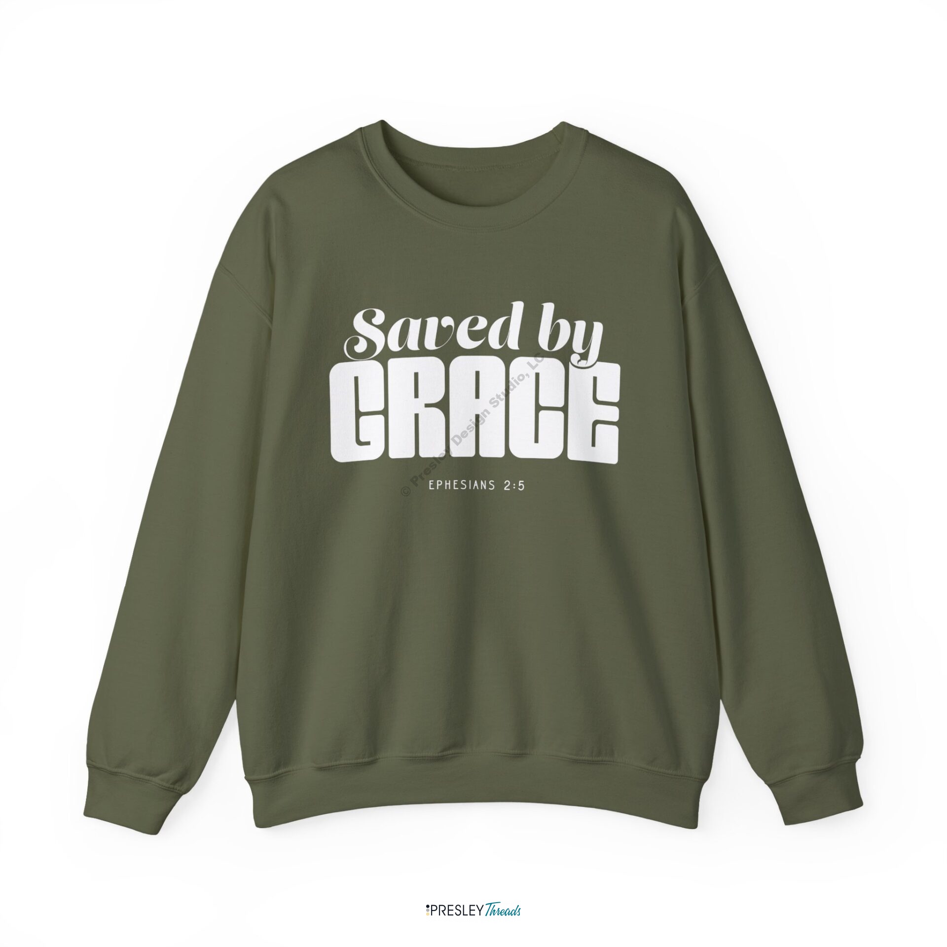 Saved by Grace | Unisex Heavy Blend™ Crewneck Sweatshirt Saved by Grace | Unisex Heavy Blend™ Crewneck Sweatshirt - Image 3