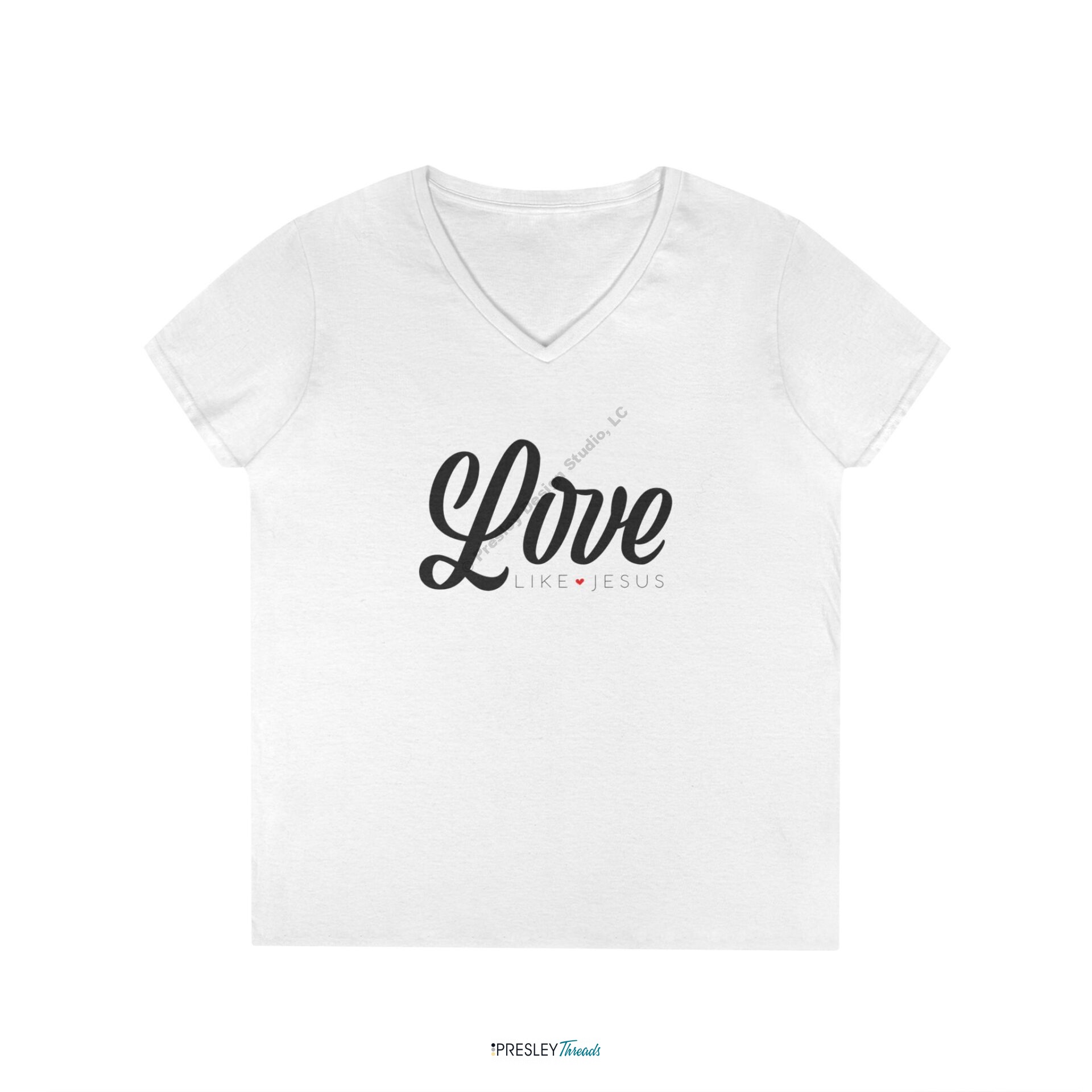 Love Like Jesus | Ladies’ V-Neck T-Shirt Love Like Jesus | Ladies' V-Neck T-Shirt - Image 2