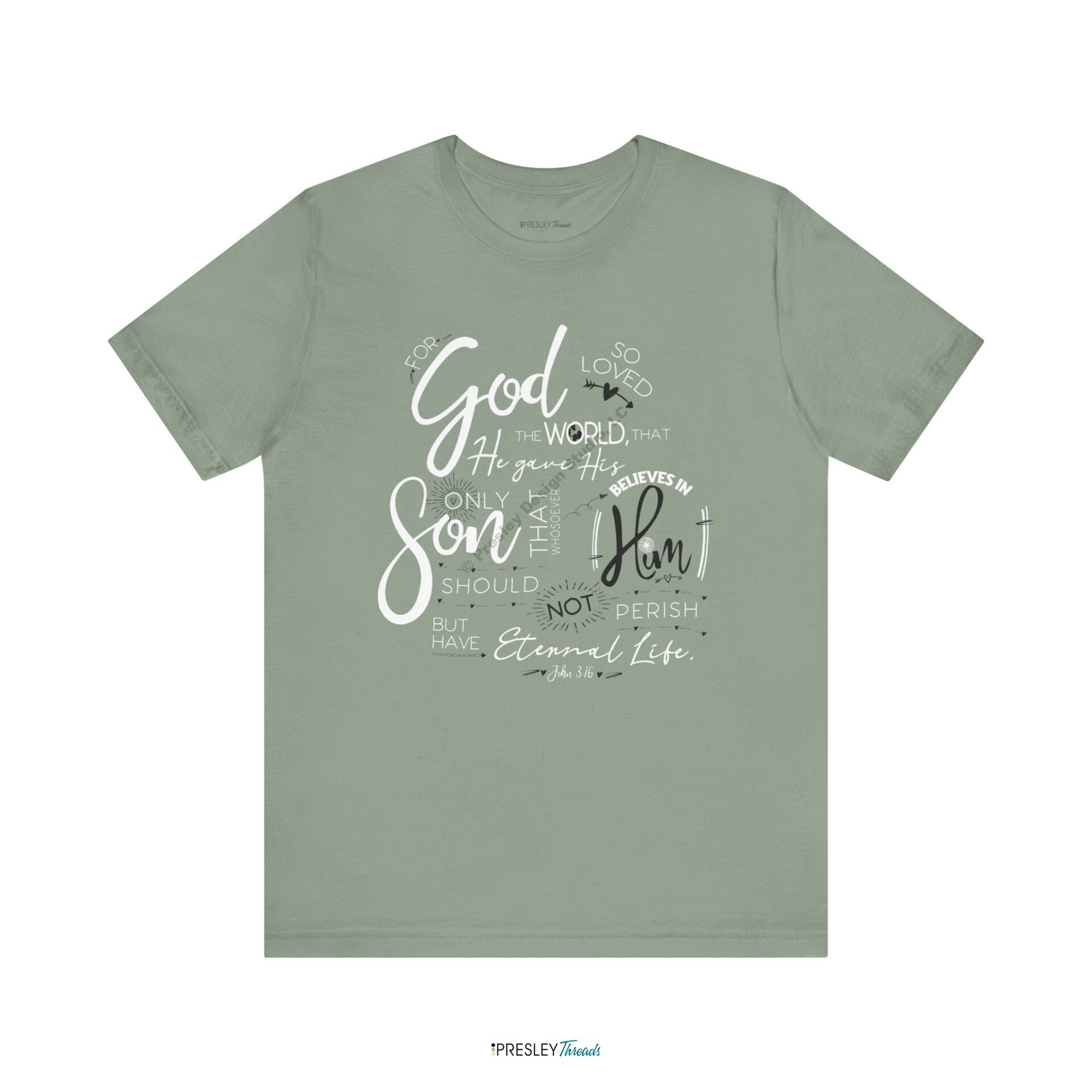 John 3:16 – Unisex Jersey Short Sleeve Tee John 3:16 - Unisex Jersey Short Sleeve Tee - Image 4