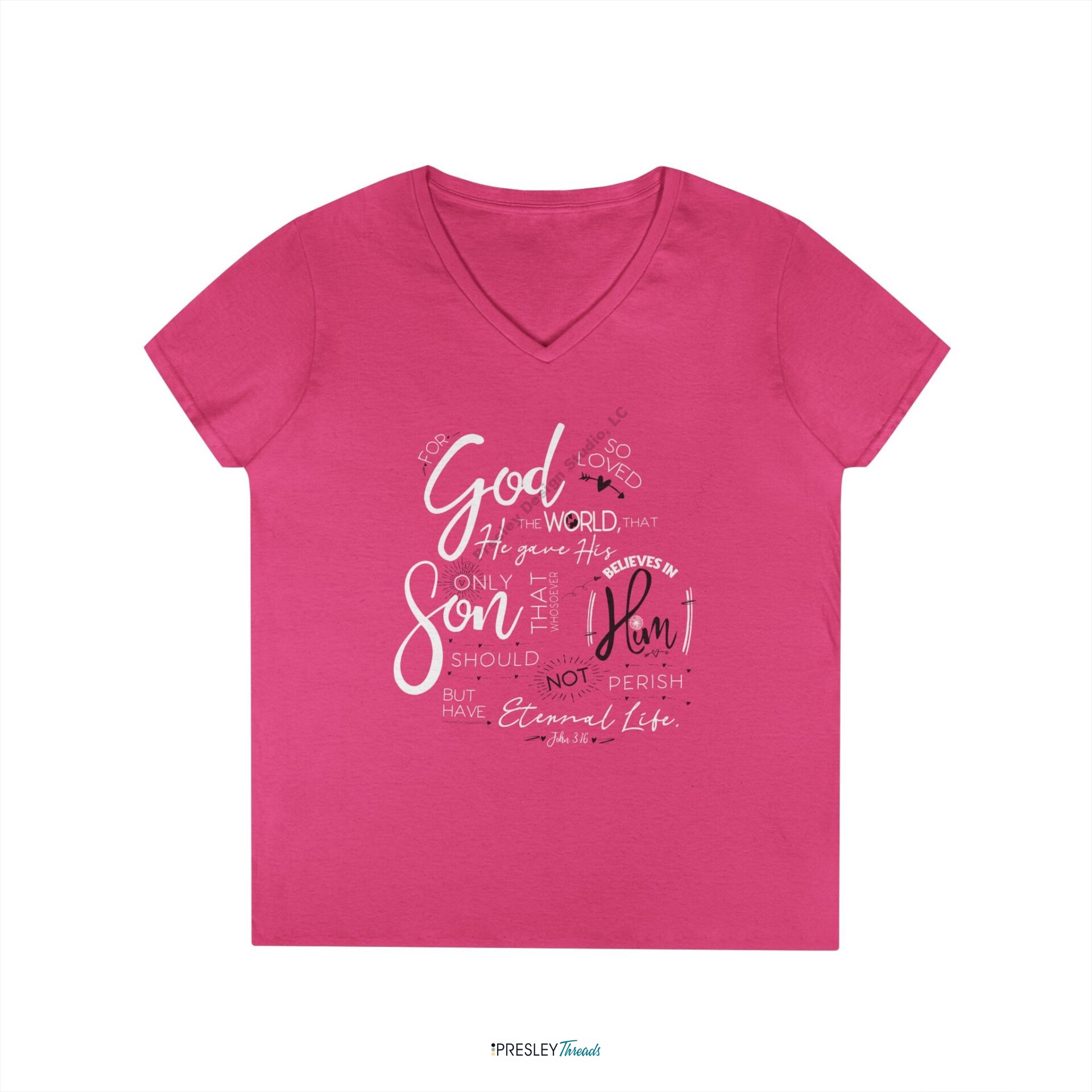 John 3:16 | Ladies’ V-Neck T-Shirt John 3:16 | Ladies' V-Neck T-Shirt - Image 5