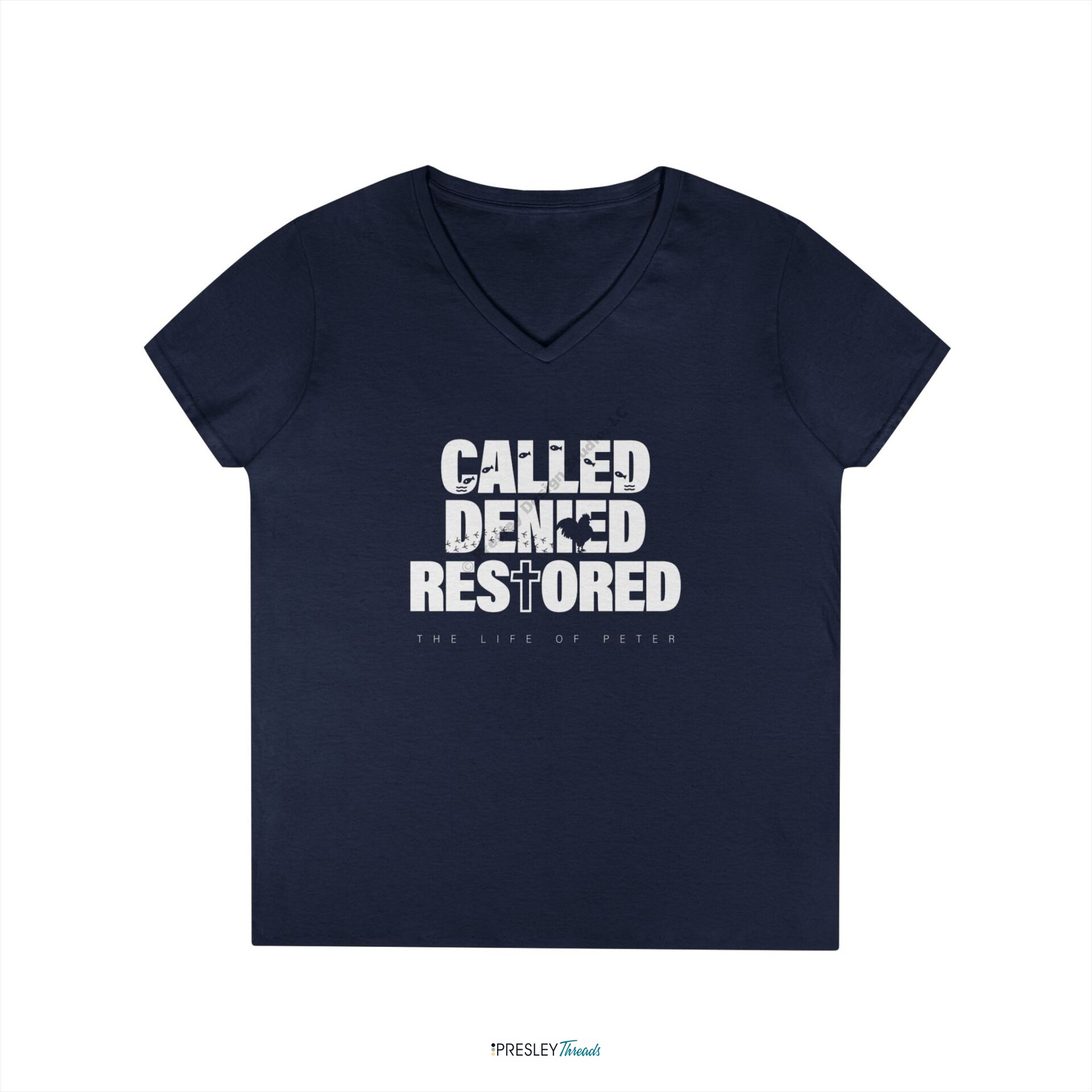Called, Denied, Restored | Ladies’ V-Neck T-Shirt Called, Denied, Restored | Ladies' V-Neck T-Shirt - Image 5