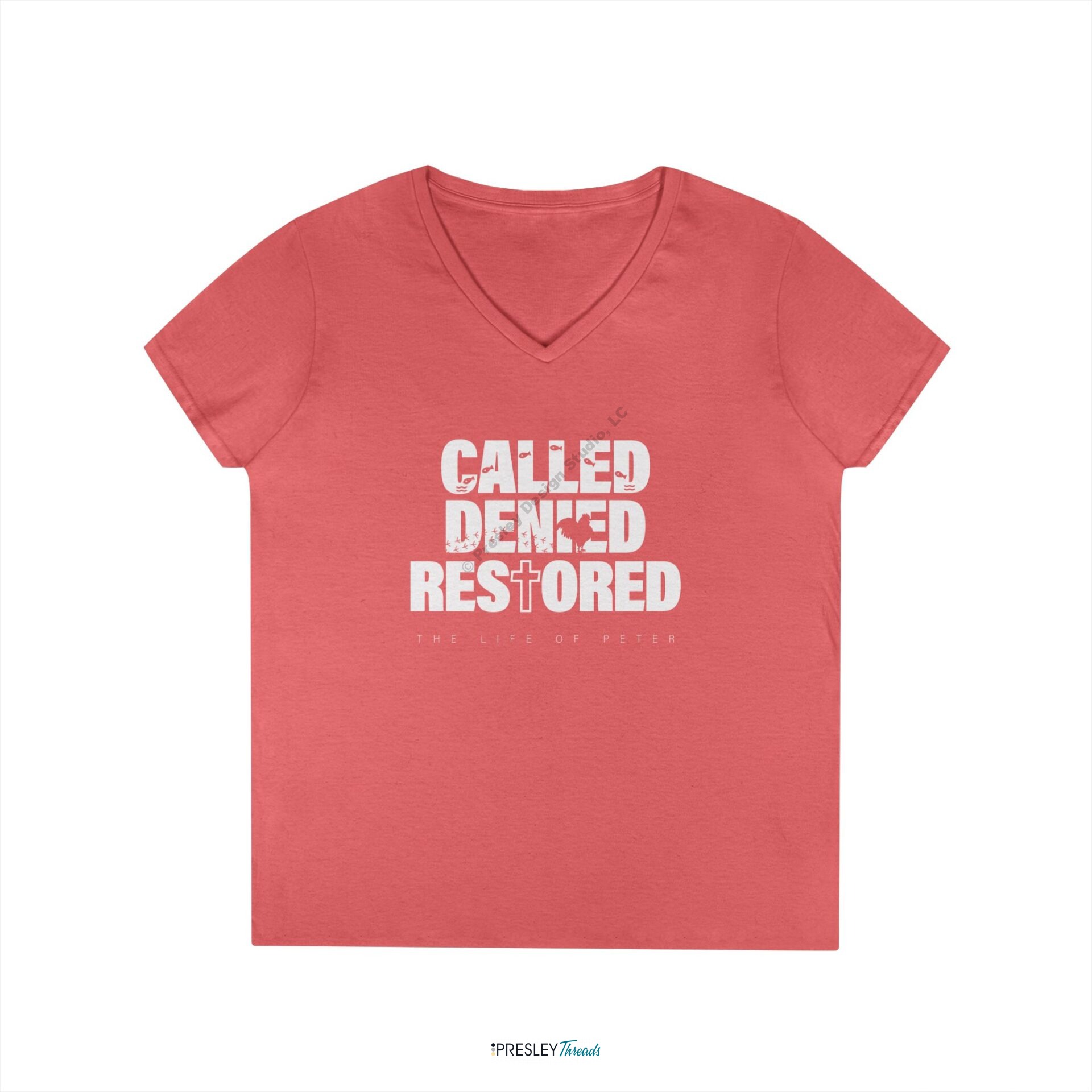 Called, Denied, Restored | Ladies’ V-Neck T-Shirt Called, Denied, Restored | Ladies' V-Neck T-Shirt - Image 2