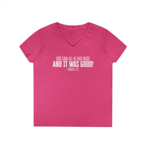 Genesis 1:31 | Ladies’ V-Neck T-Shirt Genesis 1:31 | Ladies' V-Neck T-Shirt